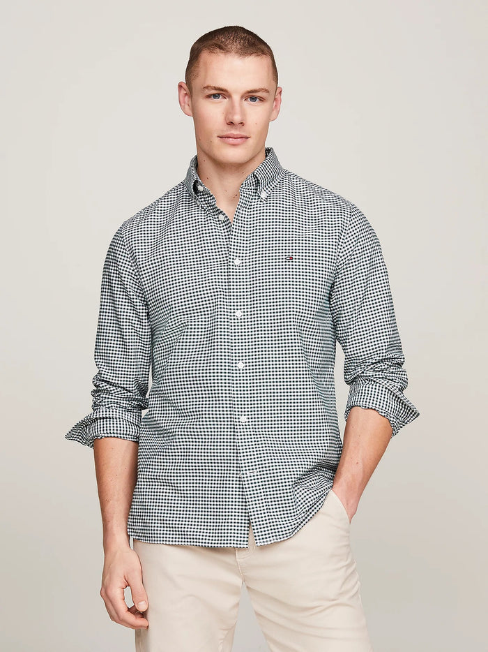 Gingham Oxford Shirt in Green