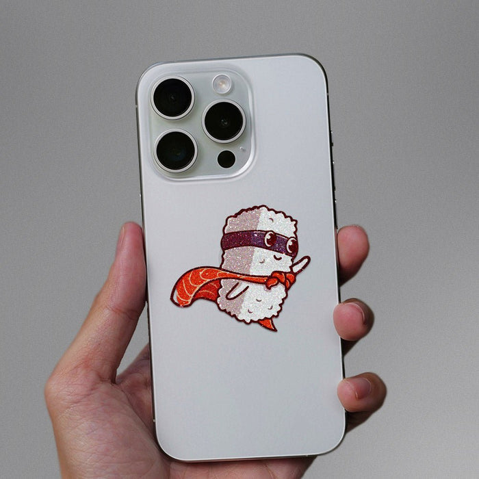 Hero Sushi Glitter Sticker - Glitter Stickers | STICK IT UP
