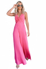 DOORBUSTER Sonoma Sway Twist-Front Jumpsuit (Light Fuchsia)