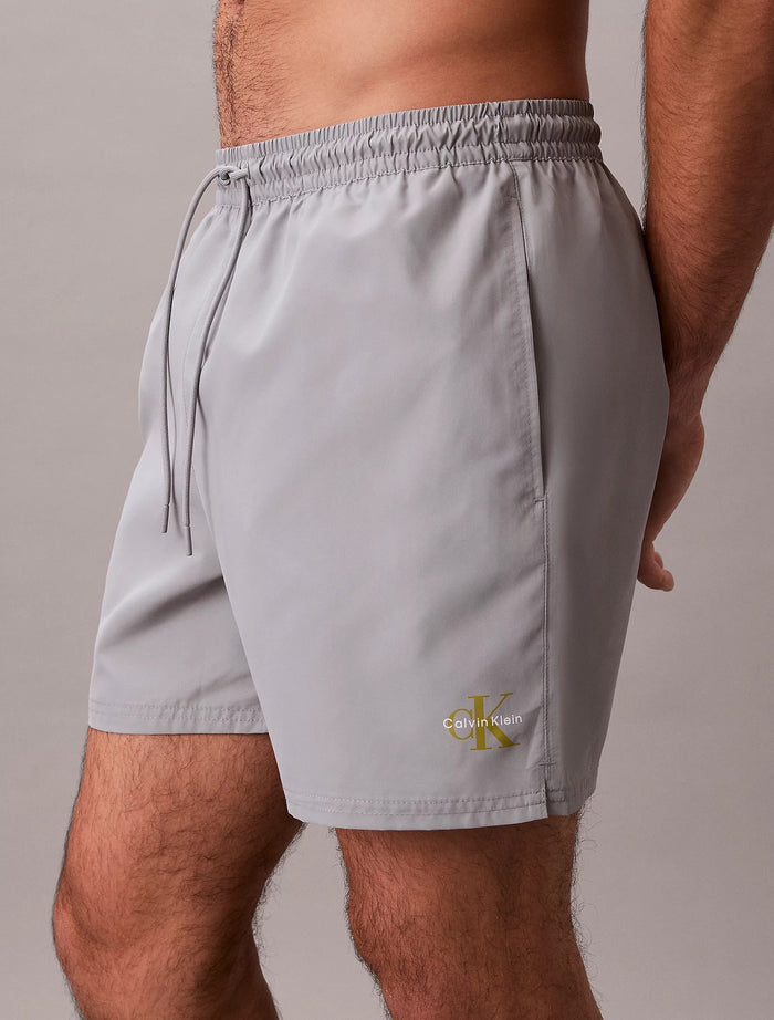 Medium Drawstring Swim Shorts in Grey