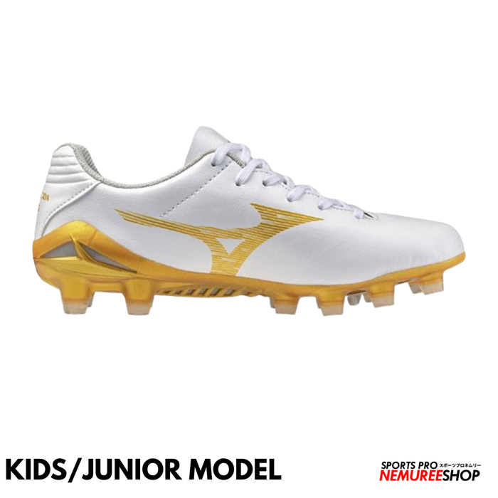 MIZUNO Football Shoes MONARCIDA NEO 3 PRO JR (WHITE / MP GOLD) - Nemuree Shop - Online Sports Store