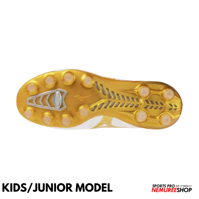 MIZUNO Football Shoes MONARCIDA NEO 3 PRO JR (WHITE / MP GOLD) - Nemuree Shop - Online Sports Store