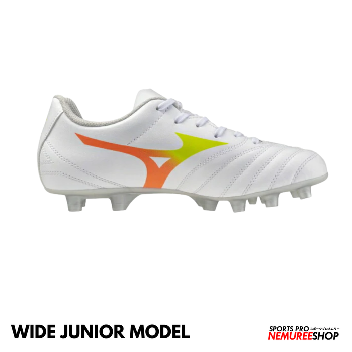 MIZUNO Football Shoes MONARCIDA NEO 3 SELECT JR WIDE (WHITE/EVENING PRIMROSE/LAVA ORANGE)