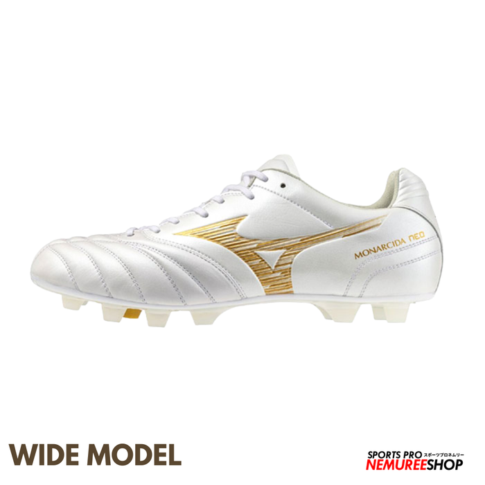 MIZUNO Football Shoes MONARCIDA NEO 3 WIDE ELITE (WHITE / GOLD) - Nemuree Shop - Online Sports Store