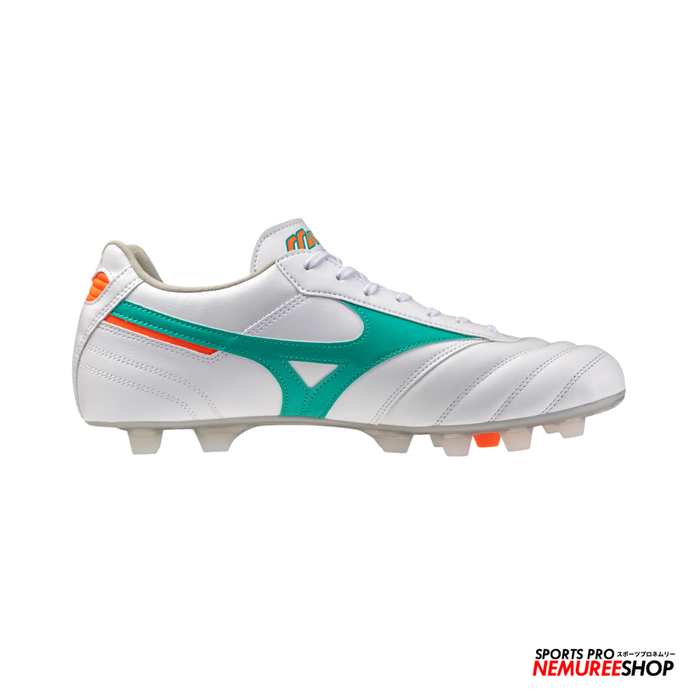 MIZUNO Football Shoes MORELIA 2 PRO (WHITE / ARCADIA / LAVA ORANGE)