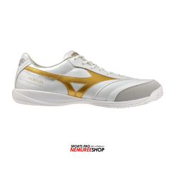 MIZUNO Futsal Shoes MORELIA SALA PRO IN (WHITE / FOOTBALL GOLD / GALAXY SILVER) - Nemuree Shop - Online Sports Store