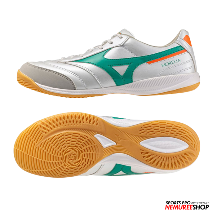 MIZUNO Futsal Shoes MORELIA SALA PRO IN (WHITE/ARCADIA/LAVA ORANGE)