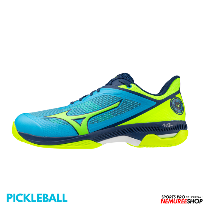 MIZUNO PickleBall Shoes WAVE STRIKE (JET BLUE / LIGHTNING YELLOW / ESTATE BLUE) - Nemuree Shop - Online Sports Store