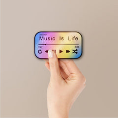 Music Is Life Sticker Holographic Stickers - Holographic stickers | STICK IT UP