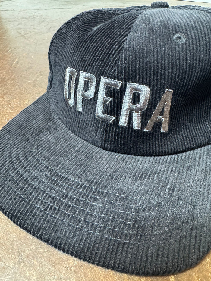 Opera Black Corduroy Hat