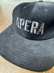 Opera Black Corduroy Hat