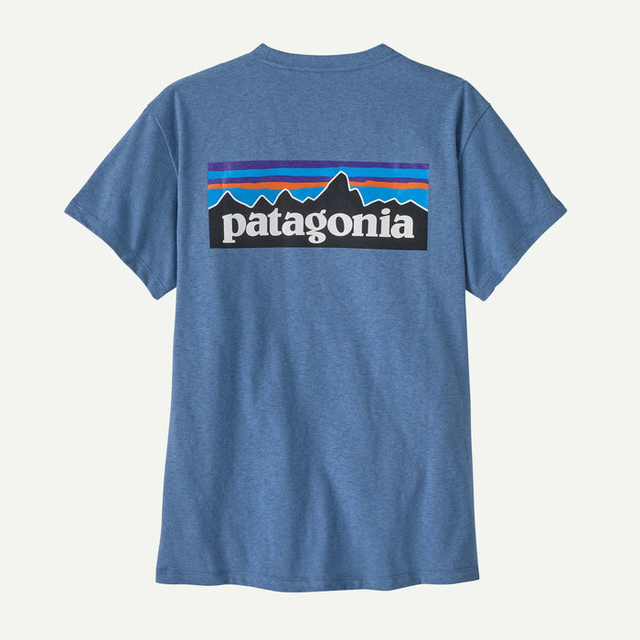 PATAGONIA P-6 LOGO RESPONSIBILI-TEE SHORE BLUE WOMENS T-SHIRT