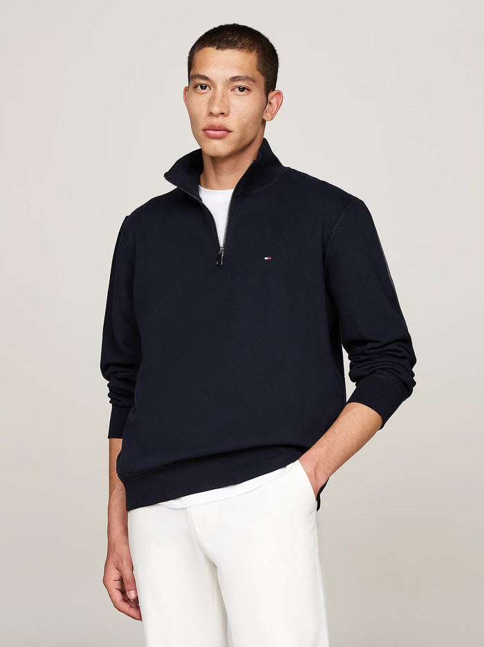 Quarter-Zip Fleece Sweatshirt in Navy
