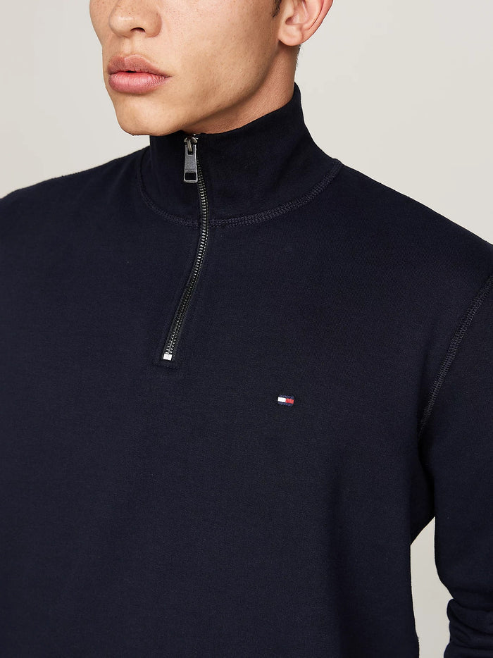 Quarter-Zip Fleece Sweatshirt in Navy