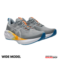 ASICS Running Shoes NOVABLAST 5 WIDE (GRAVEL/WHITE) - Nemuree Shop - Online Sports Store