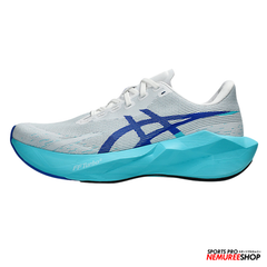 ASICS Running Shoes NOVABLAST 6 (WHITE/ENERGY AQUA)