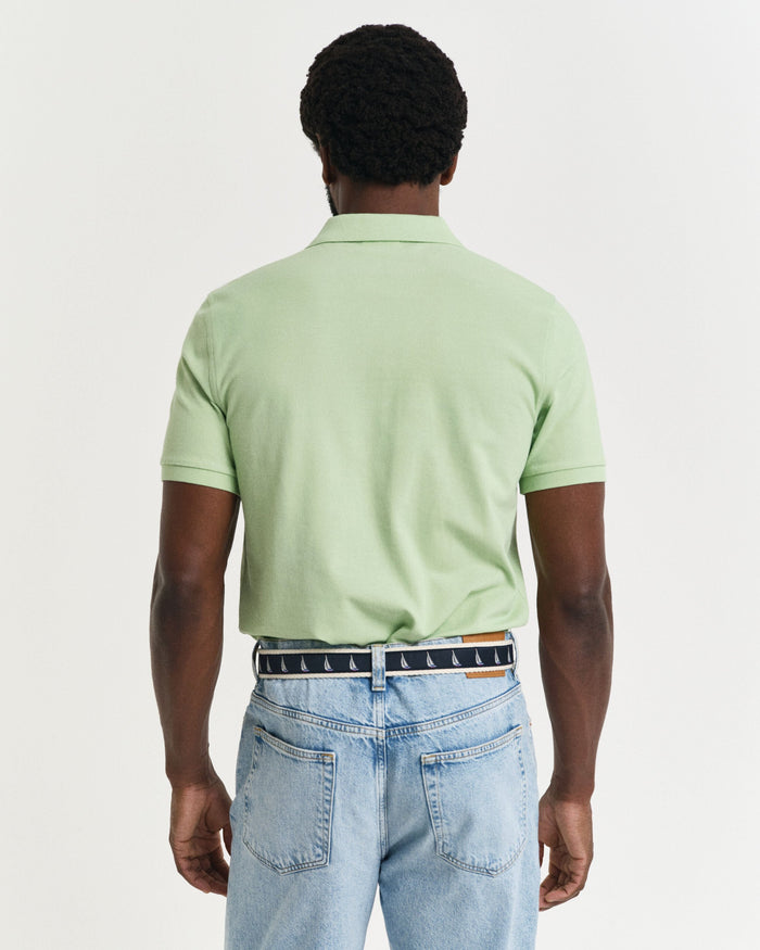 Shield Piqué Polo Shirt in Green