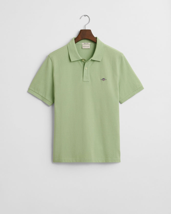 Shield Piqué Polo Shirt in Green