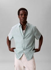Short Sleeve Oxford Shirt in Wild Green
