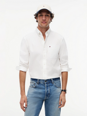 Slim Fit Lightweight Oxford Shirt in White