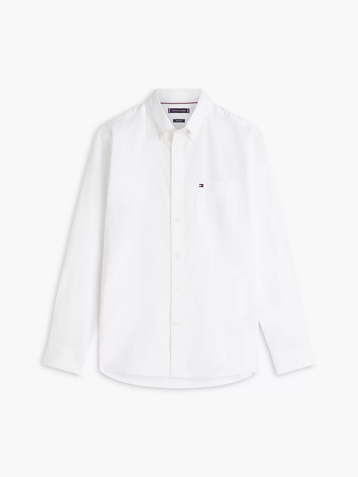 Slim Fit Lightweight Oxford Shirt in White