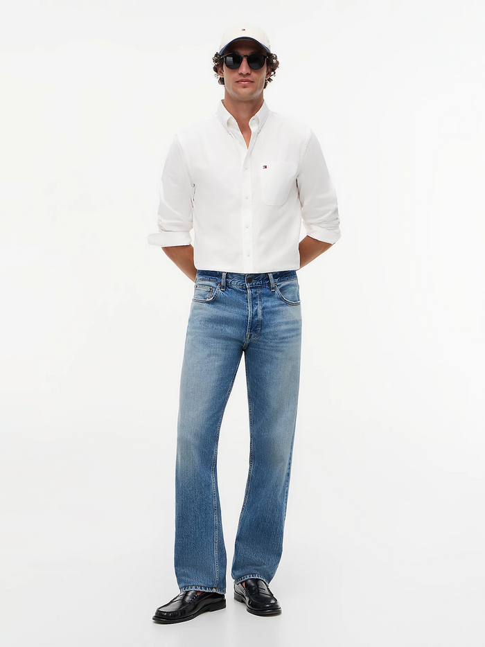 Slim Fit Lightweight Oxford Shirt in White