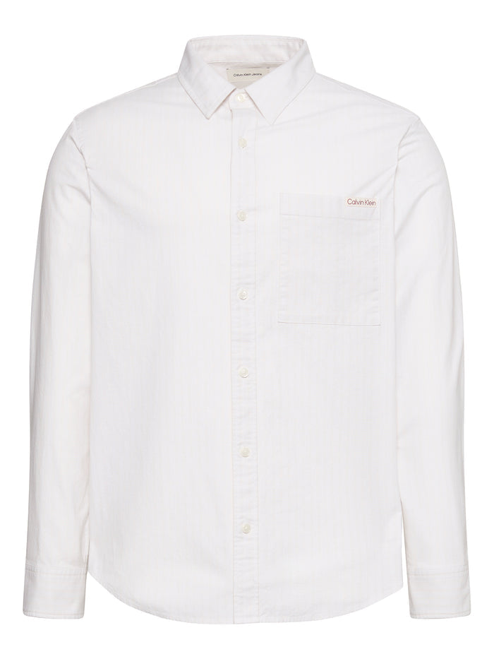 Stripe Classic Oxford Shirt in Chalk