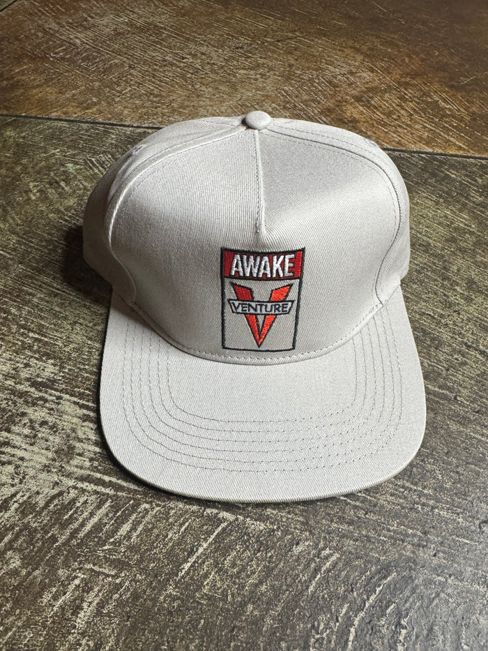 Venture Awake Silver/ Red SnapBack Hat