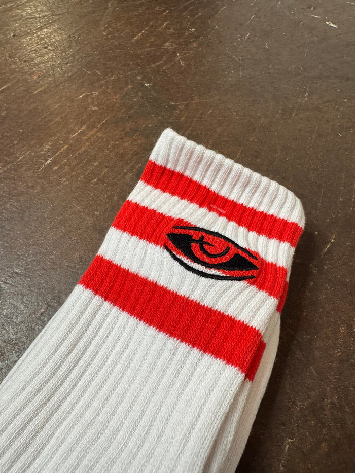 Watching Red Crew Socks