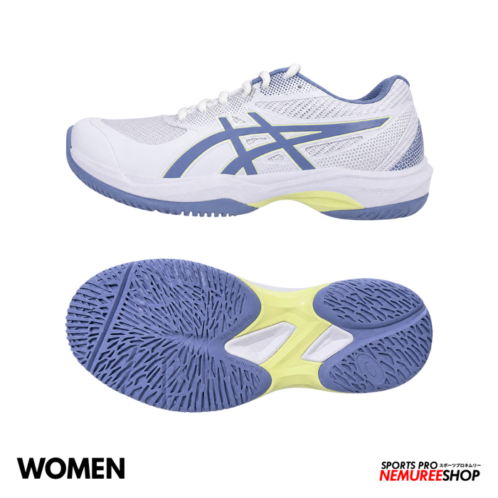 ASICS Women's PickleBall Shoes GAME FF PICKLEBALL WOMEN (WHITE/CALM INDIGO) - Nemuree Shop - Online Sports Store