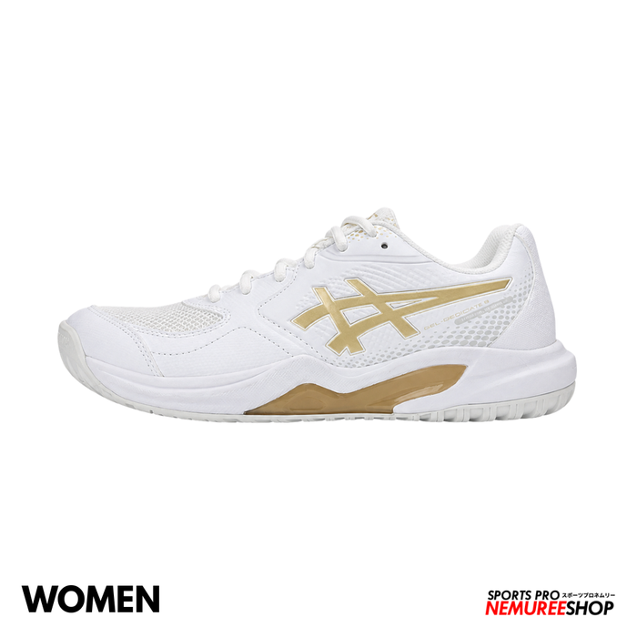 ASICS Women's Pickleball Shoes GEL - DEDICATE 9 PICKLEBALL (WHITE/CHAMPAGNE) - Nemuree Shop - Online Sports Store